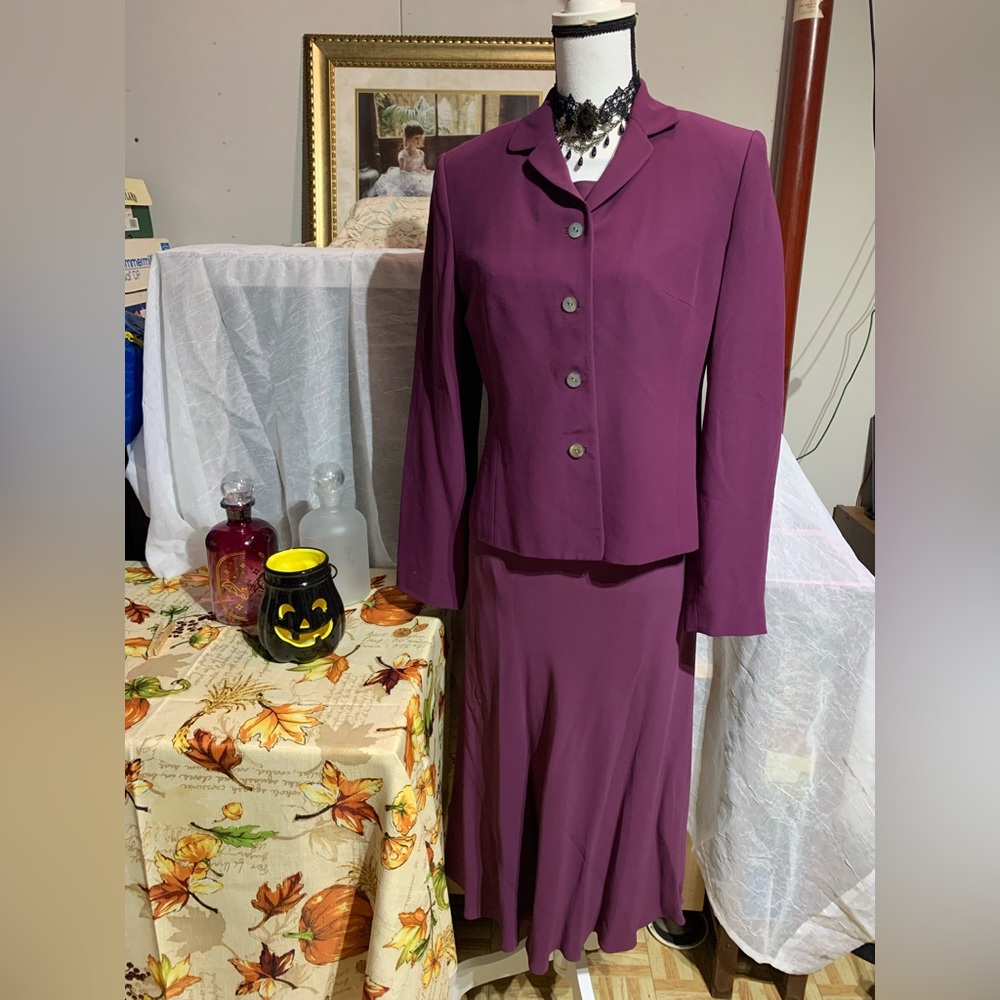 Casual Corner Eggplant Purple Dress Suit